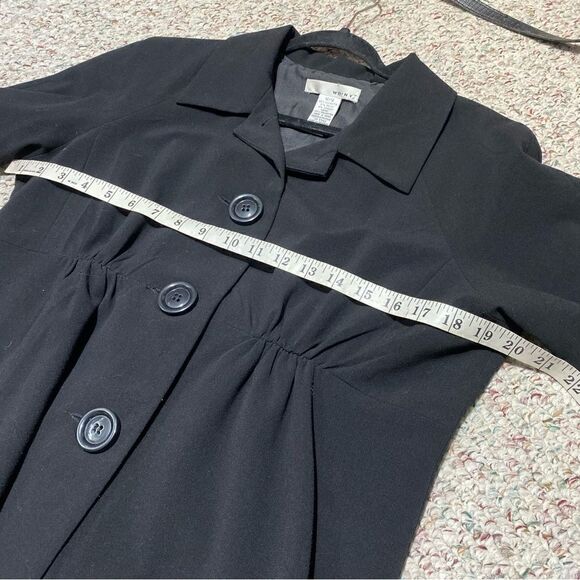 WD.NY Black Coquette Peplum Cropped Jacket Women Size 12 - Picture 4 of 6